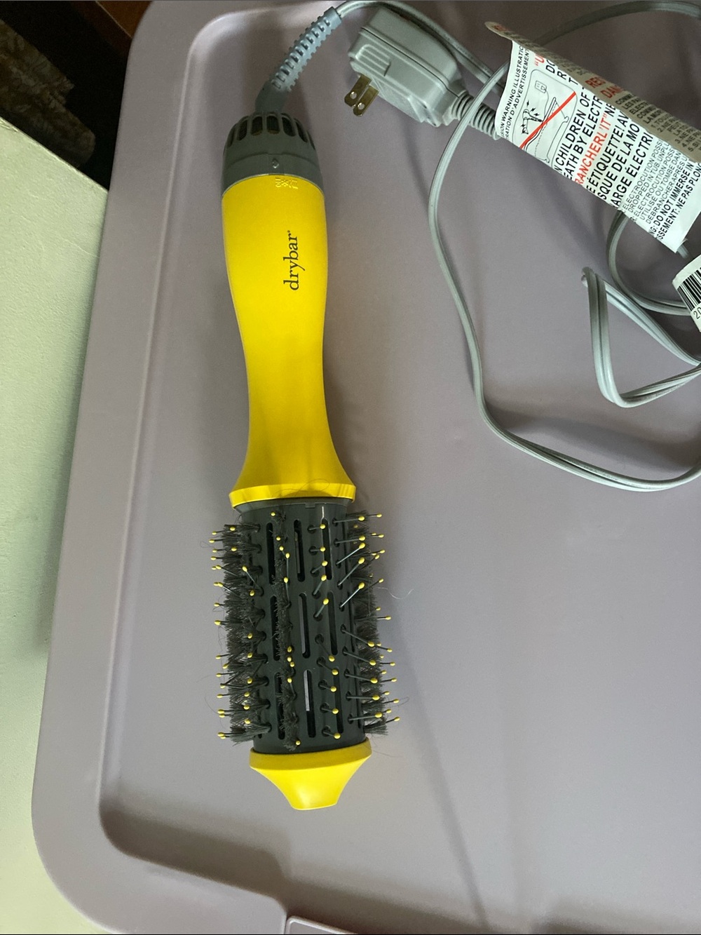 Drybar Yellow Round Hot Air Styling Brush